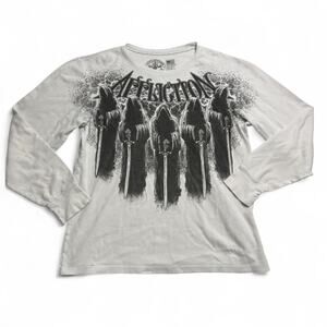 Affliction Live Fast Grim Reaper Thermal Long Sleeve Shirt XL Y2K